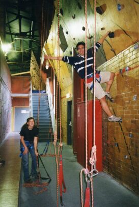 this is me and Ben rock climbing